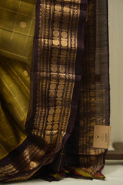 Mehandi Green Gadwal Cotton Silk Saree - SRMGCSS200
