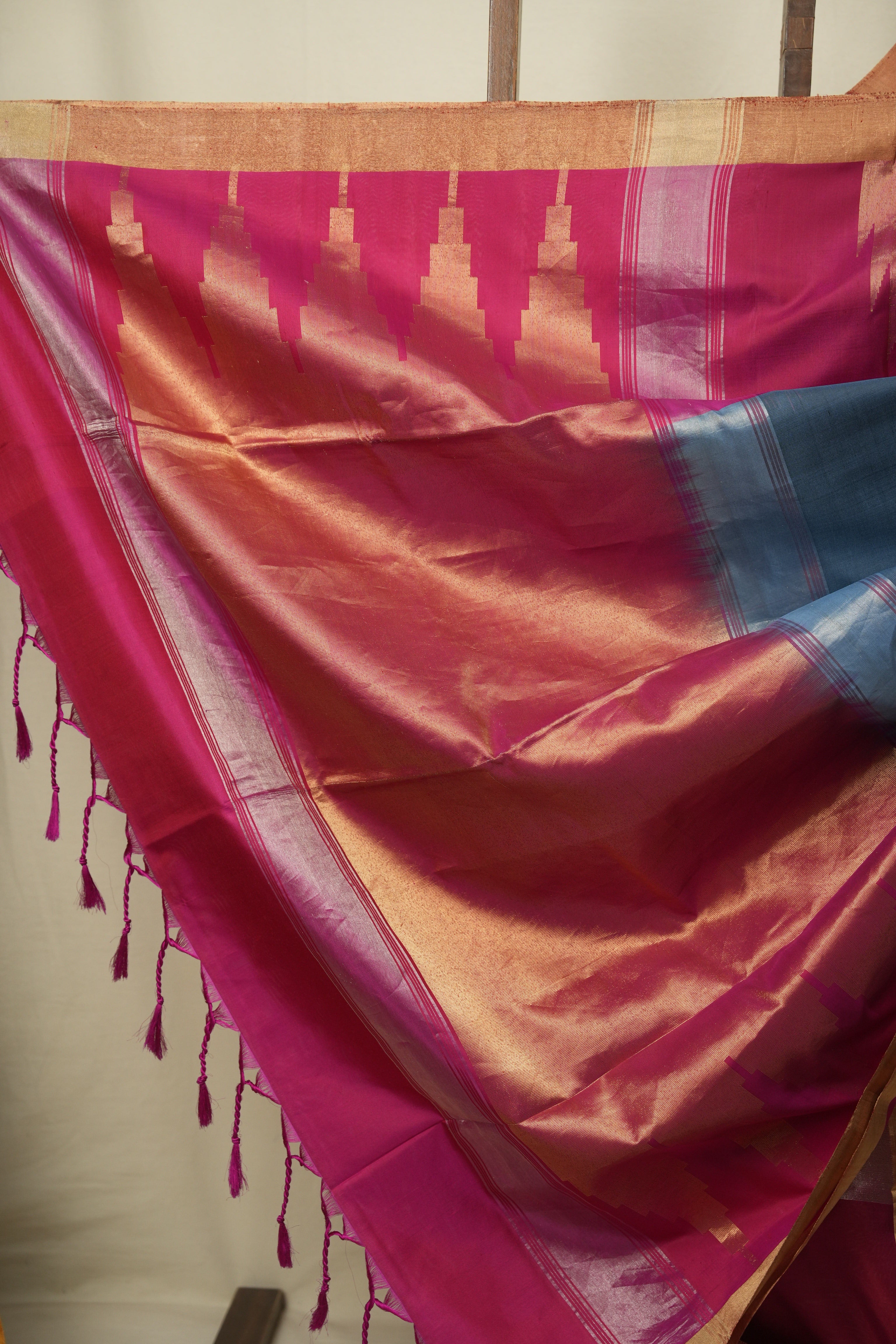 Blue Soft Silk Saree - SRBSSS498
