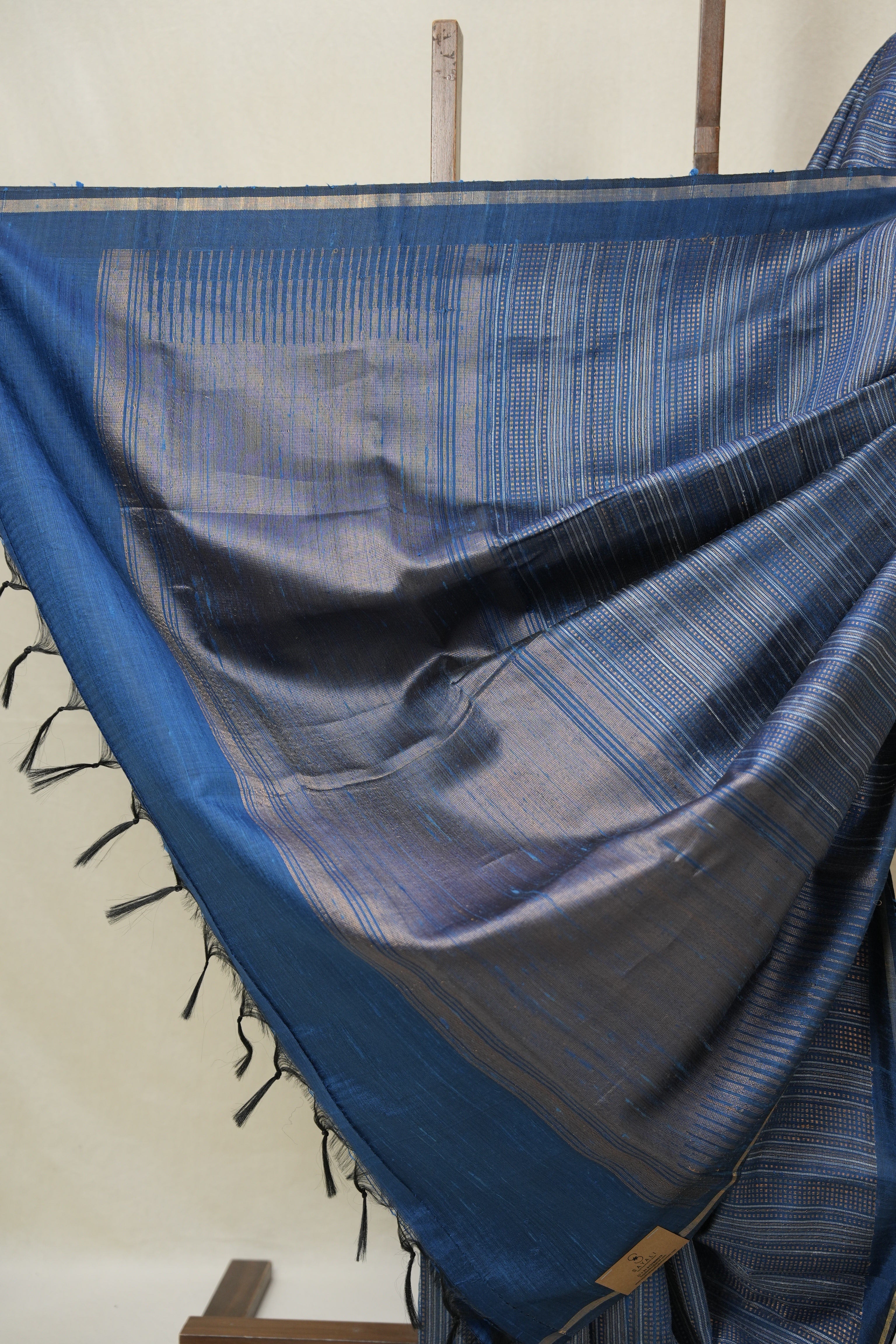 Peacock Blue Raw Silk Saree - SRPBRSS964