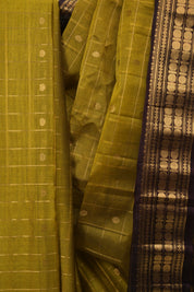 Mehandi Green Gadwal Cotton Silk Saree - SRMGCSS200
