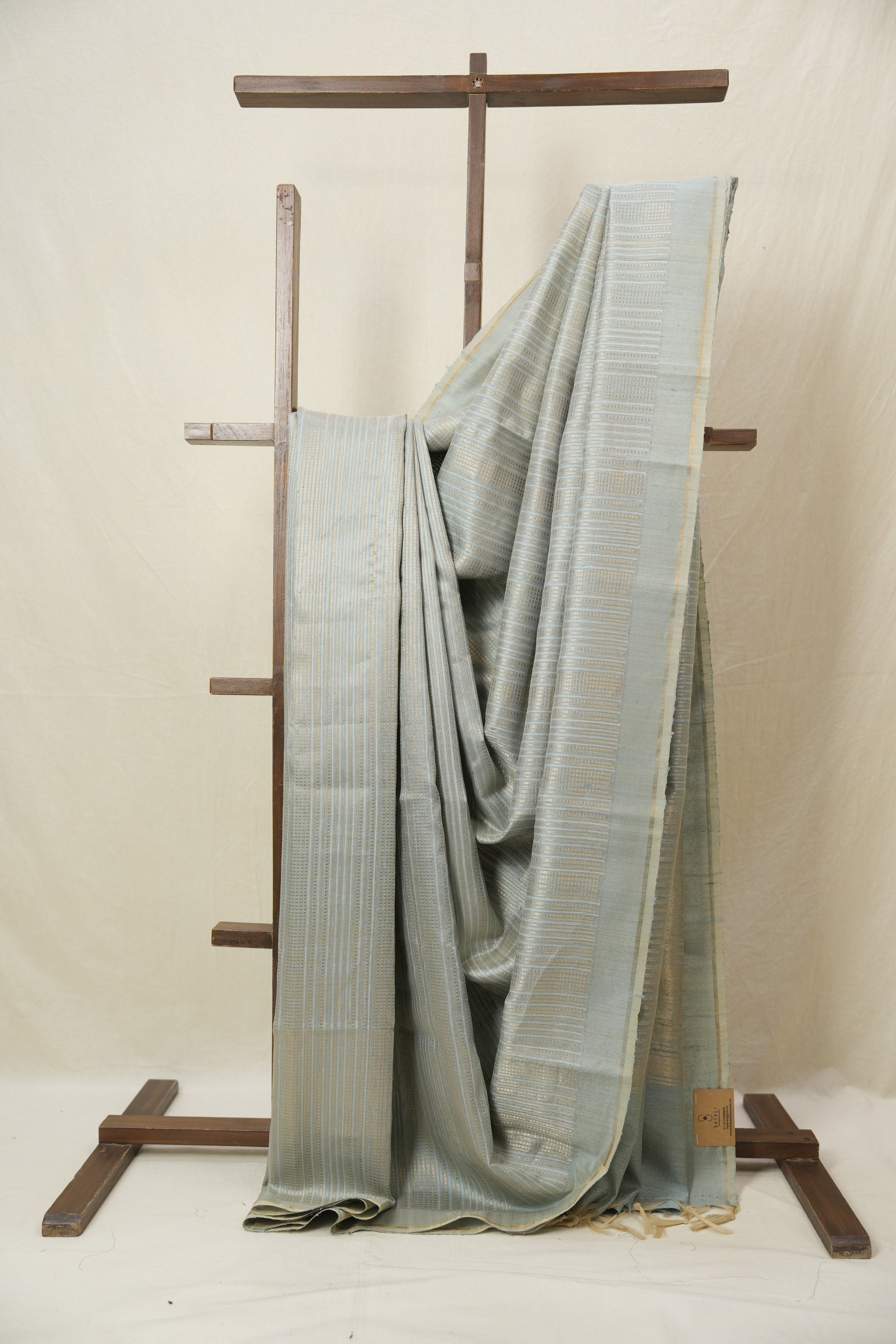 Aqua Blue Raw Silk Saree - SRABRSS965