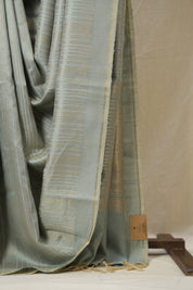 Aqua Blue Raw Silk Saree - SRABRSS965