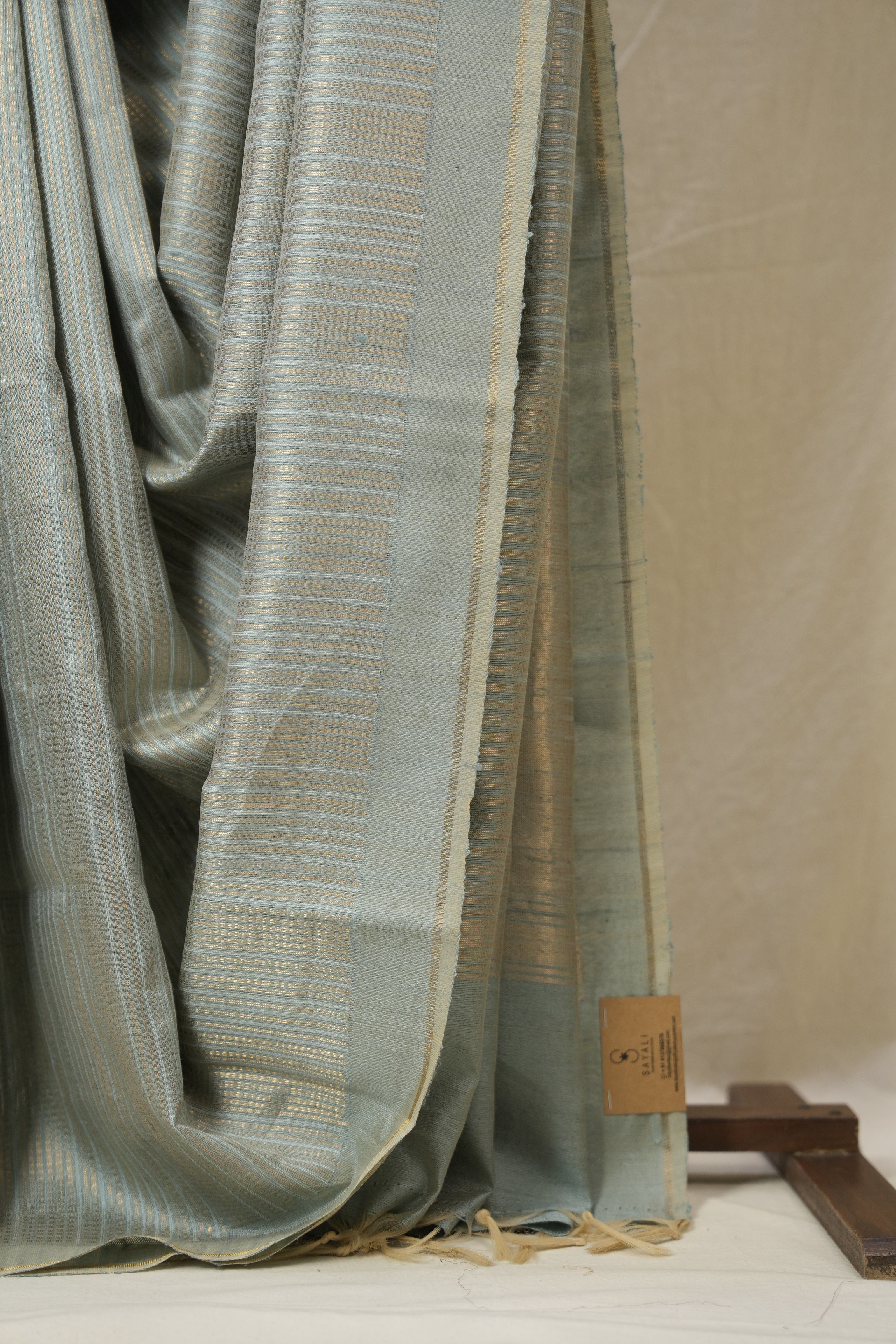Aqua Blue Raw Silk Saree - SRABRSS965