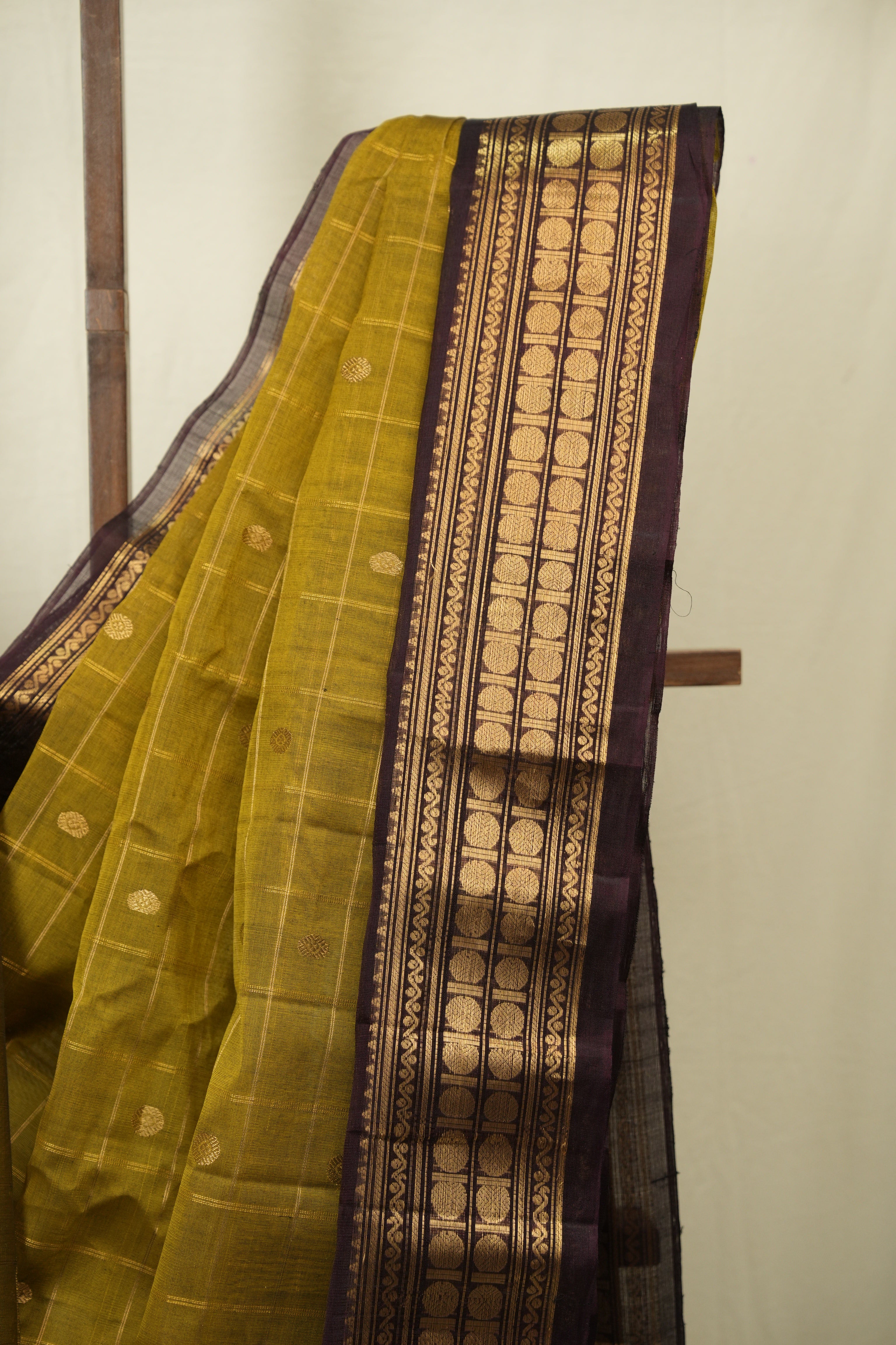 Mehandi Green Gadwal Cotton Silk Saree - SRMGCSS200