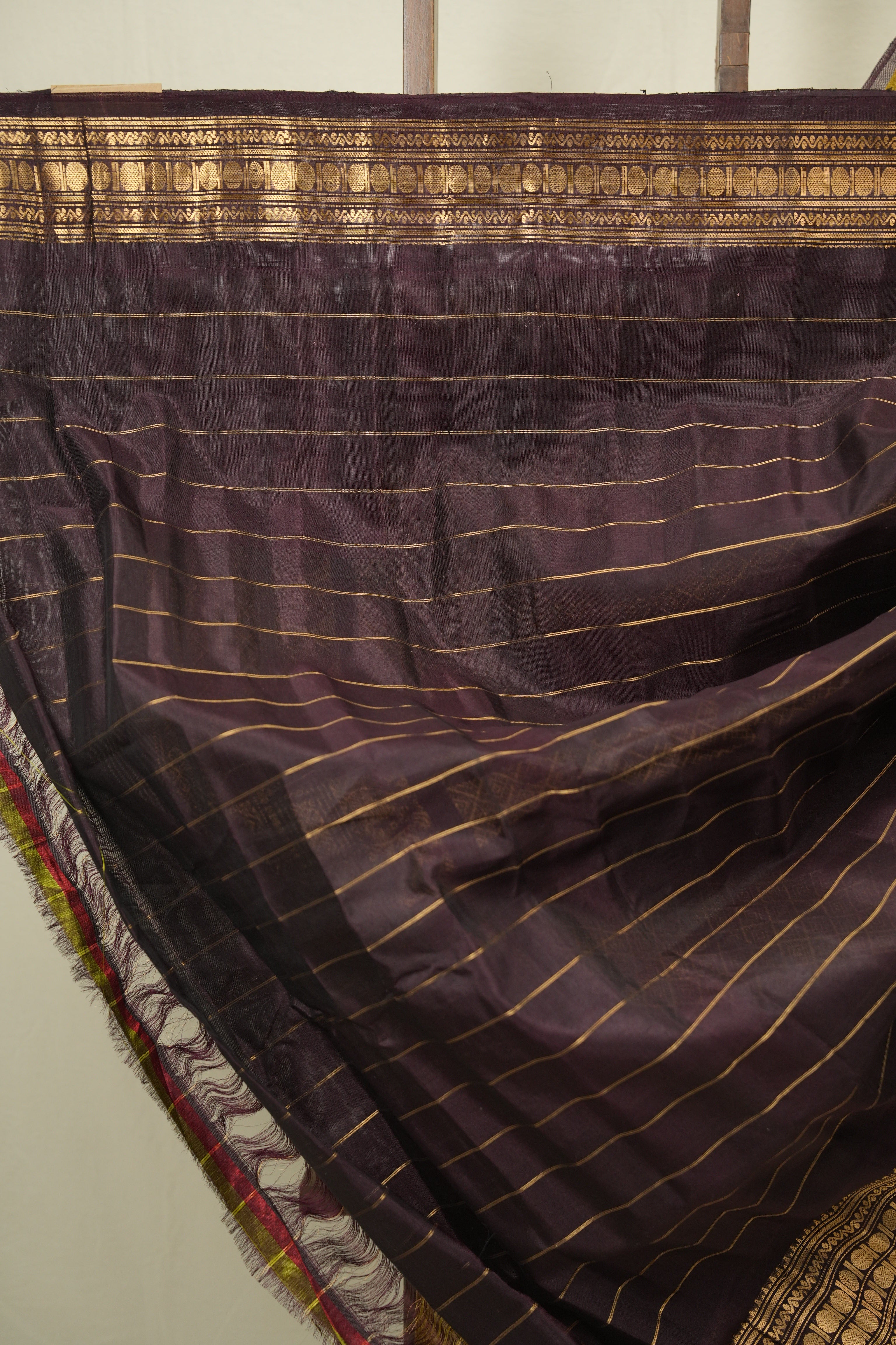 Mehandi Green Gadwal Cotton Silk Saree - SRMGCSS200