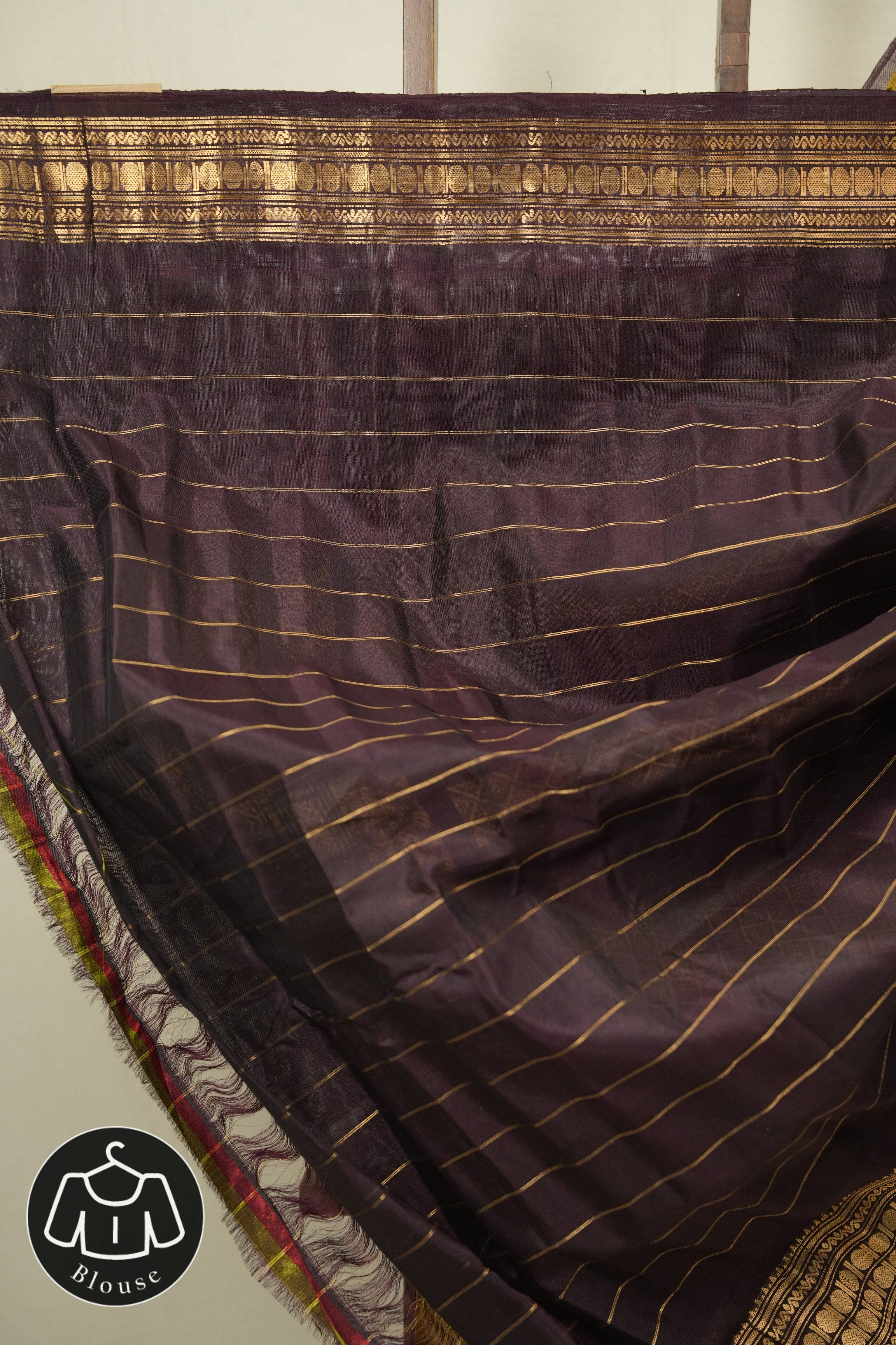 Mehandi Green Gadwal Cotton Silk Saree - SRMGCSS200