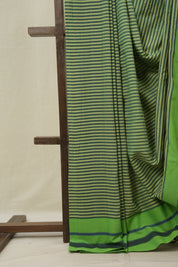 Green Stripes Cotton Ilkal Saree - SRGSCIS996