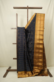 Teal Gadwal Cotton Silk Saree - SRTGCSS203