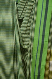 Green Stripes Cotton Ilkal Saree - SRGSCIS996