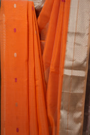 Orange Maheshwari Saree - SROMS621