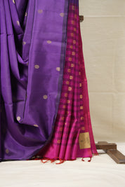 Purple Soft Silk Saree - SRPSSS363