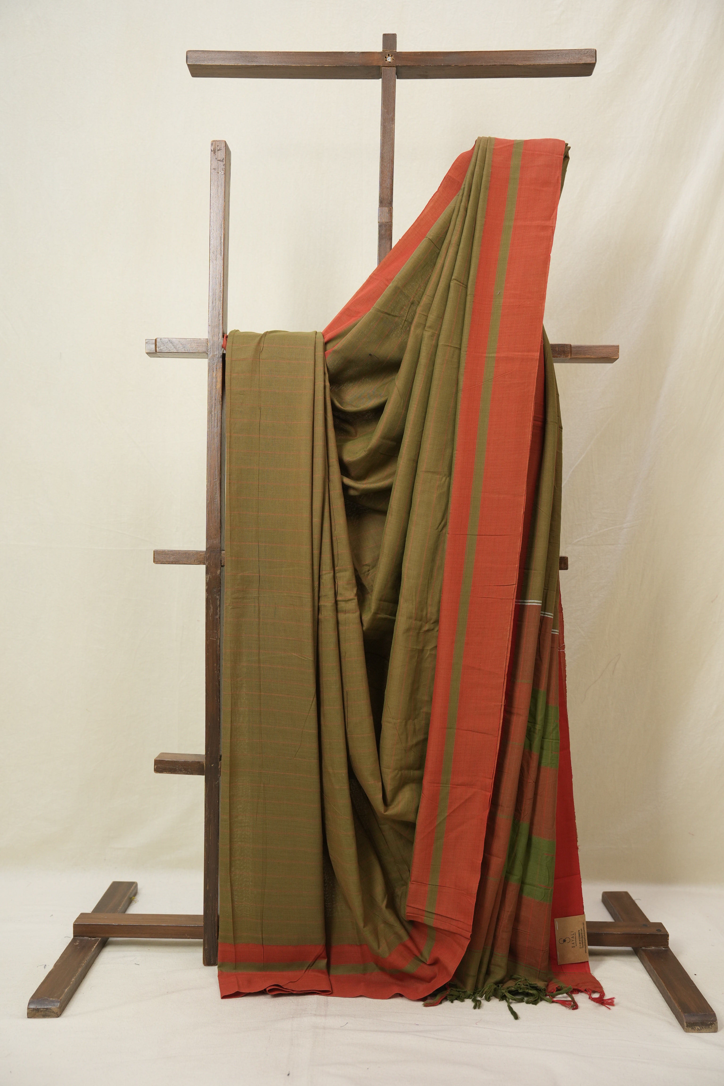 Brown Cotton Ilkal Saree - SRBCIS997