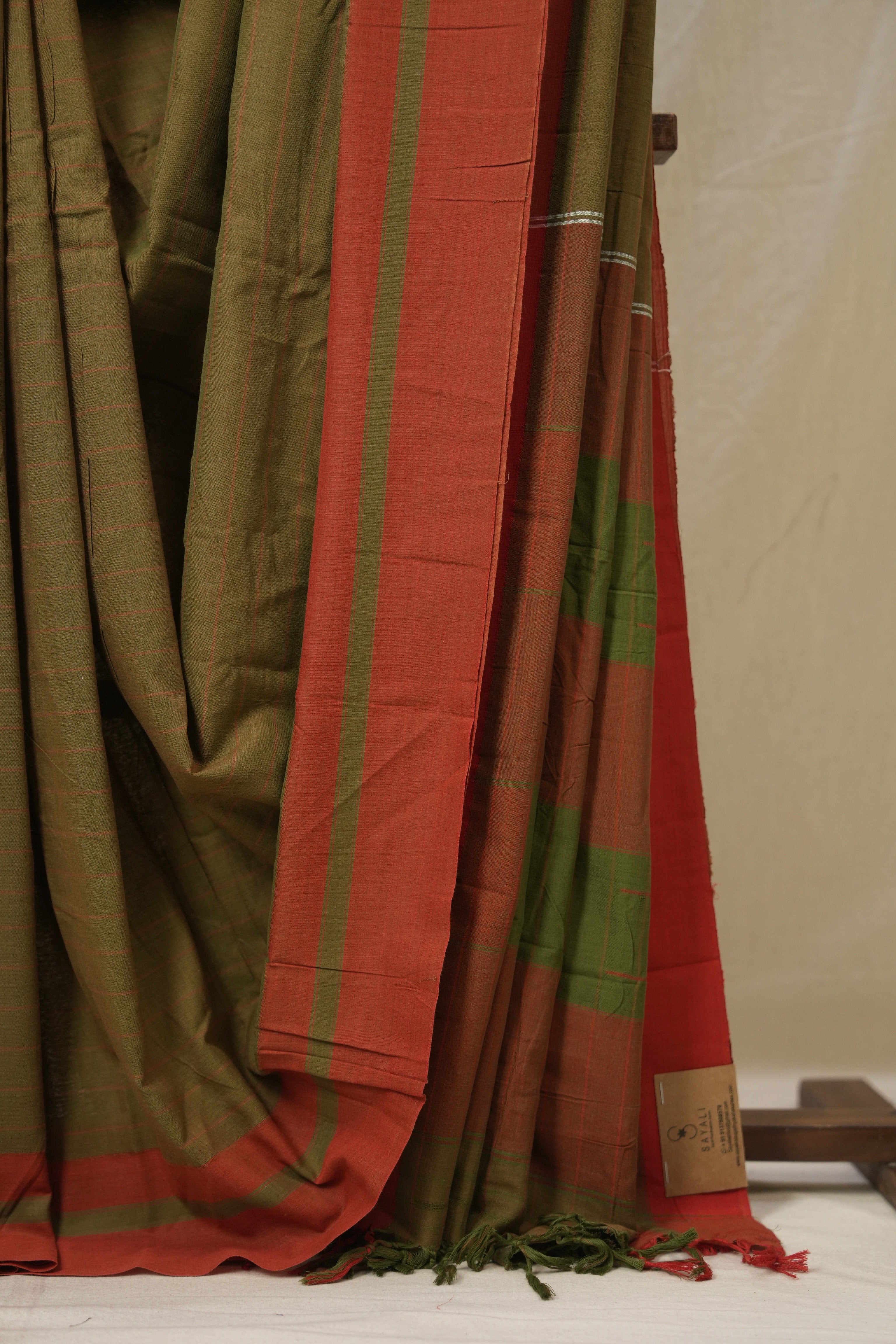 Brown Cotton Ilkal Saree - SRBCIS997