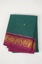 Green Kanchi Cotton Saree - SRGKCS1276