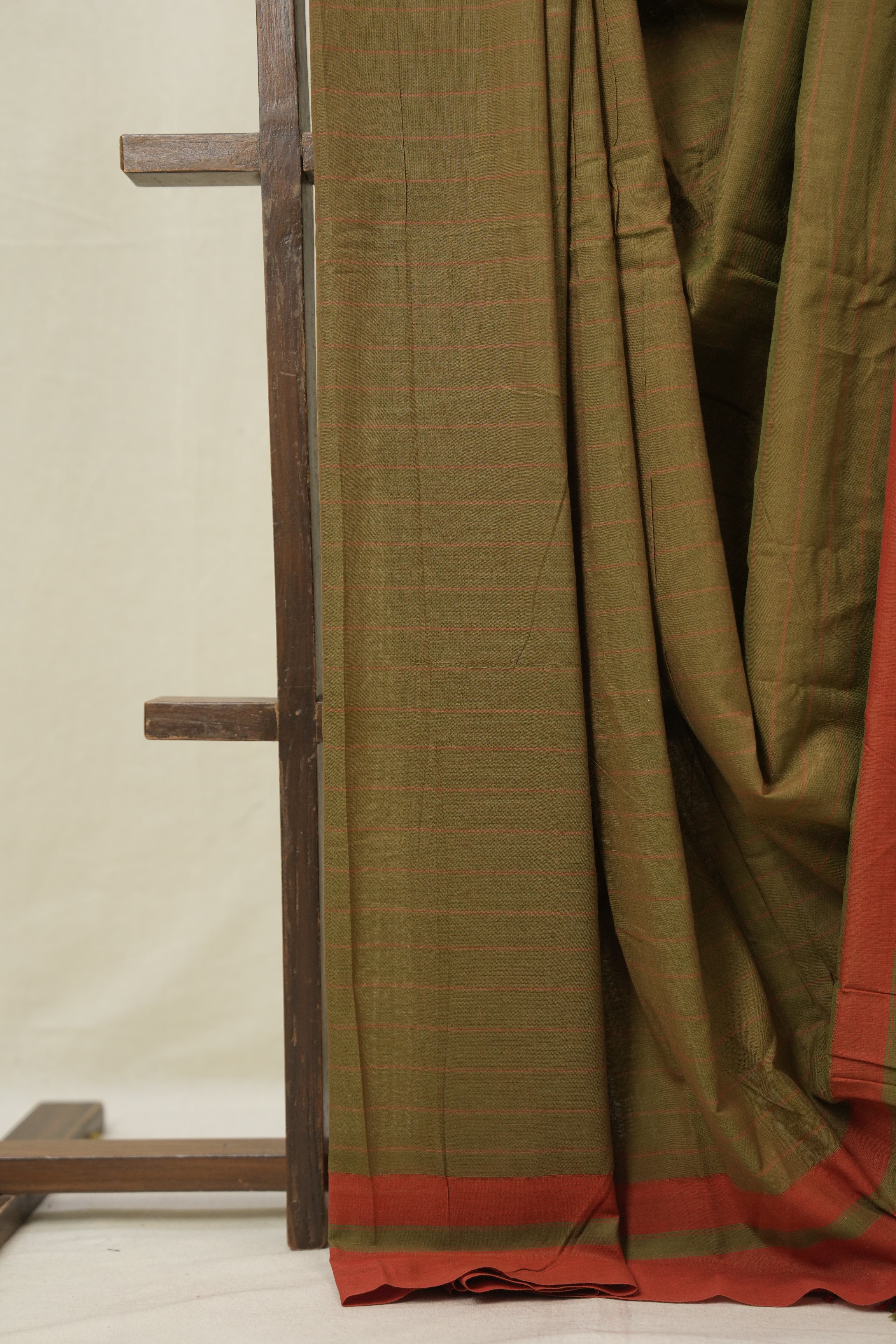 Brown Cotton Ilkal Saree - SRBCIS997