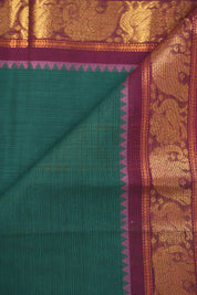Green Kanchi Cotton Saree - SRGKCS1276