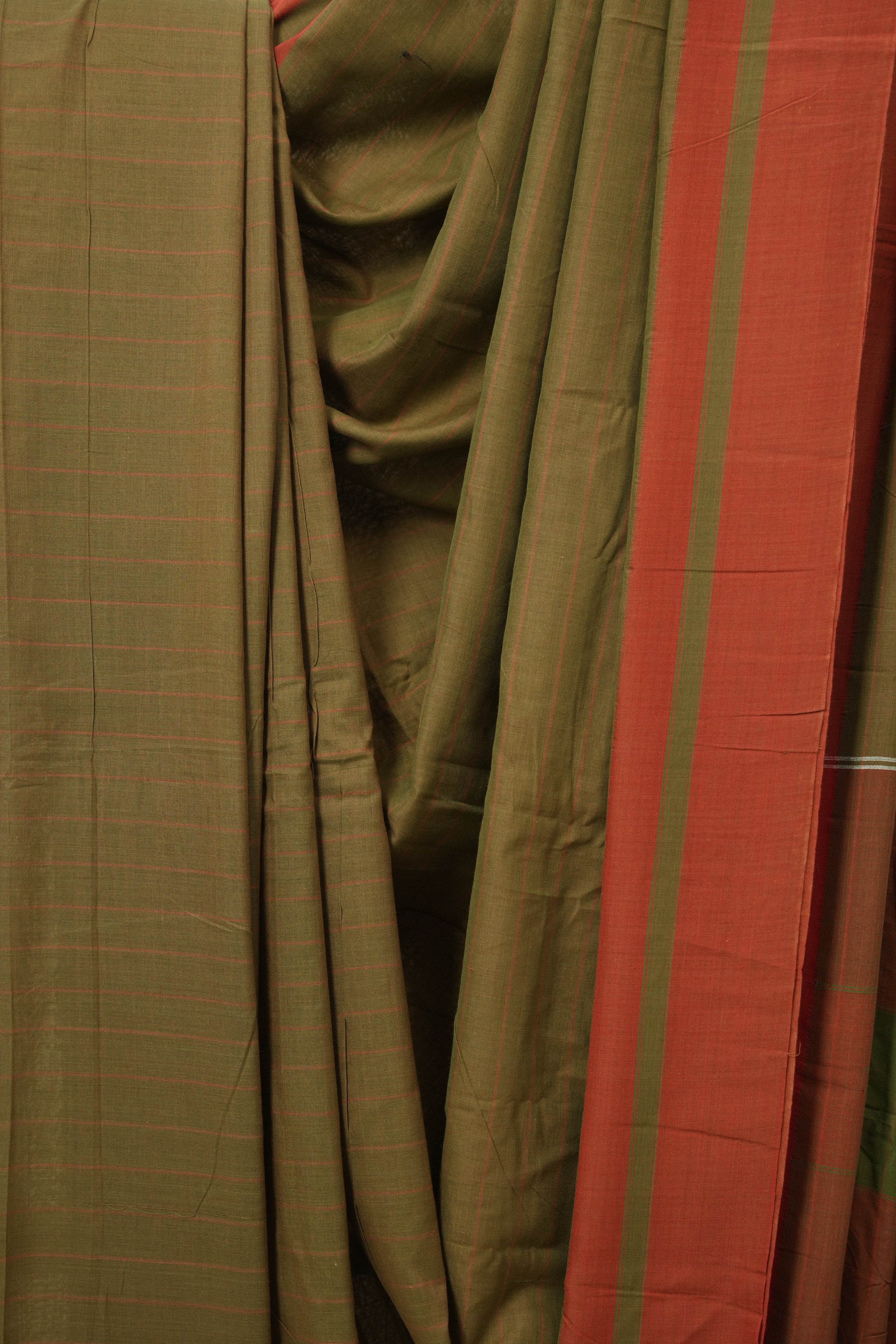 Brown Cotton Ilkal Saree - SRBCIS997