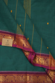 Green Kanchi Cotton Saree - SRGKCS1276