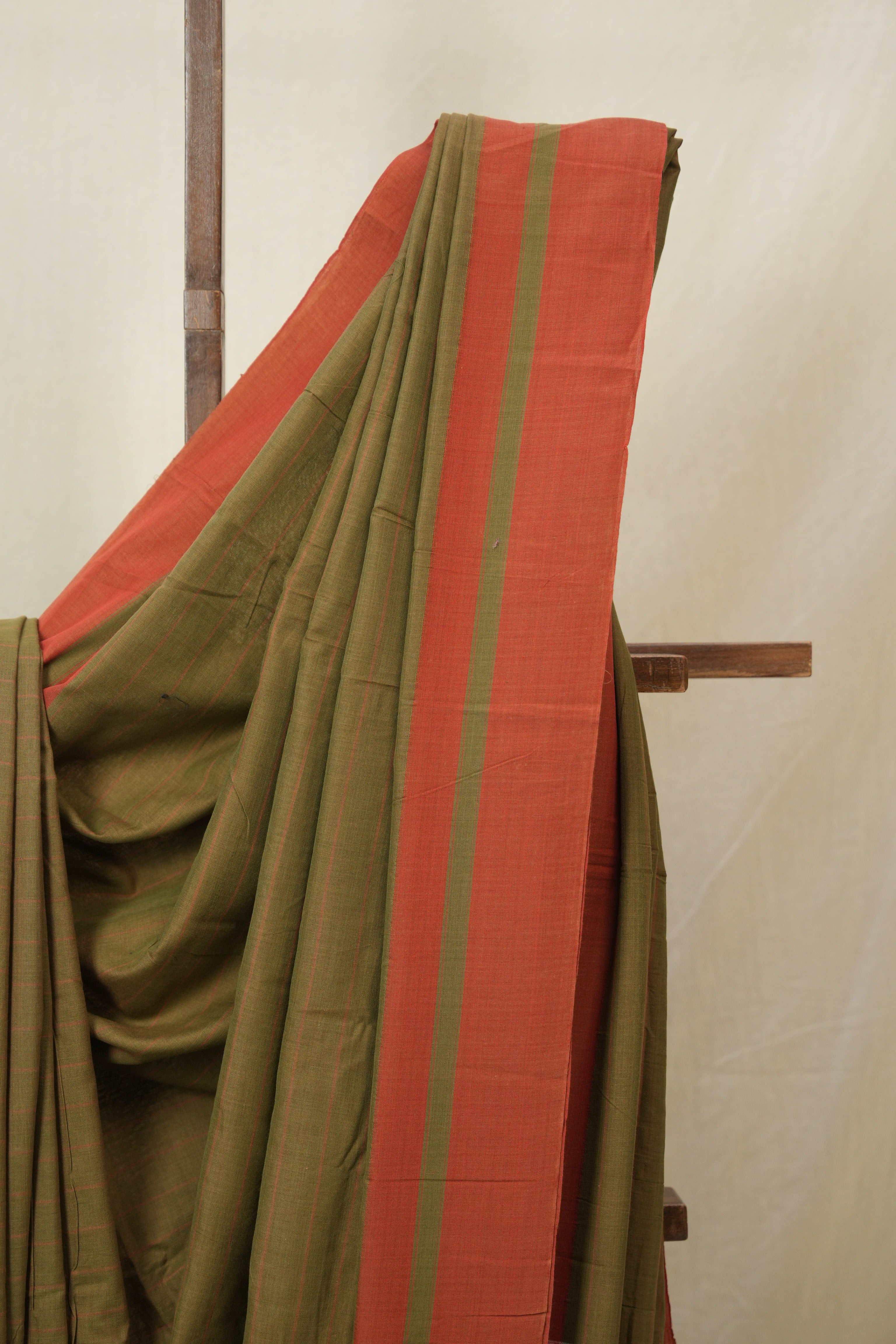 Brown Cotton Ilkal Saree - SRBCIS997