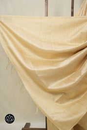 Cream Raw Silk Saree - SRCRSS966