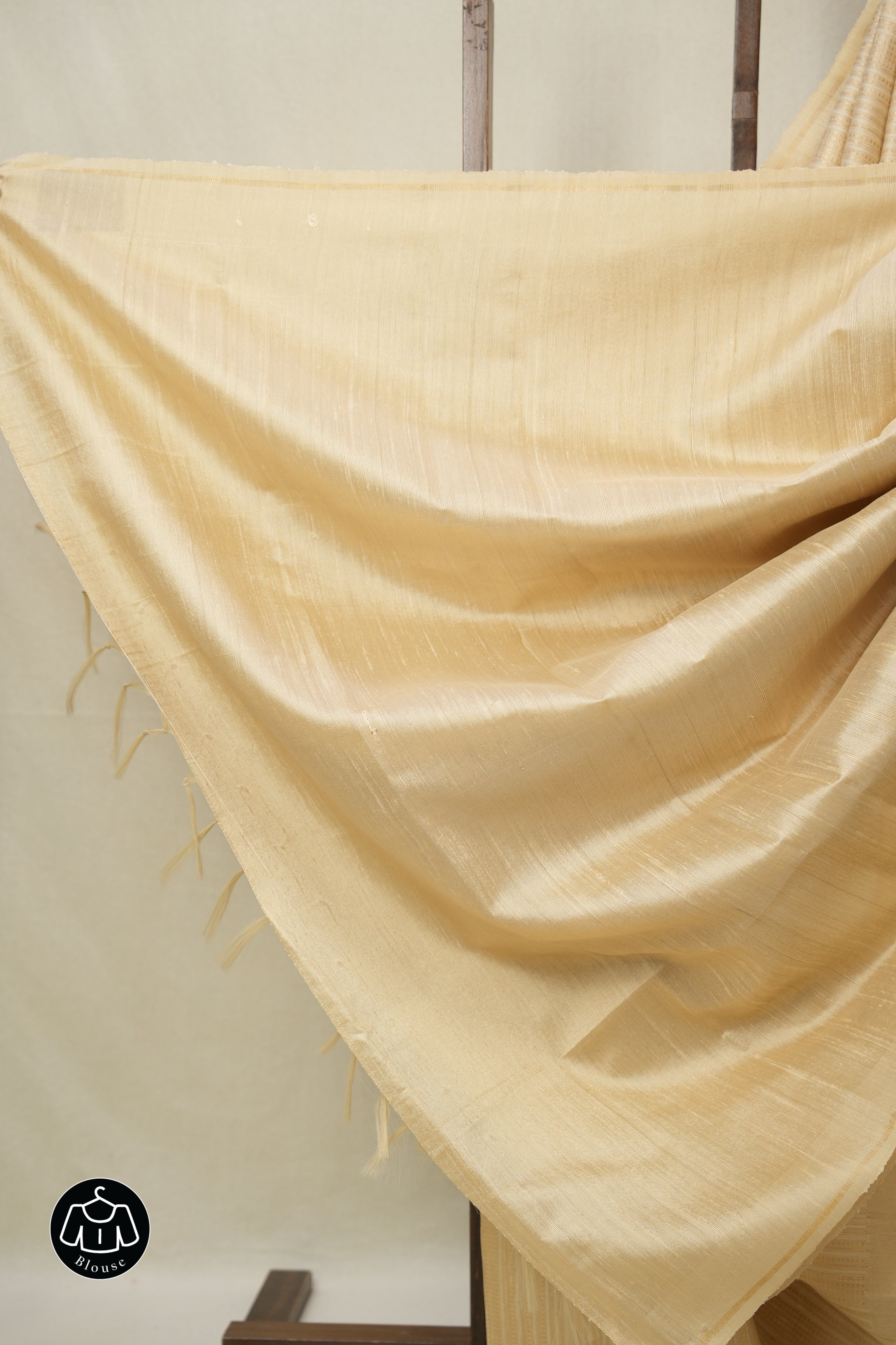 Cream Raw Silk Saree - SRCRSS966