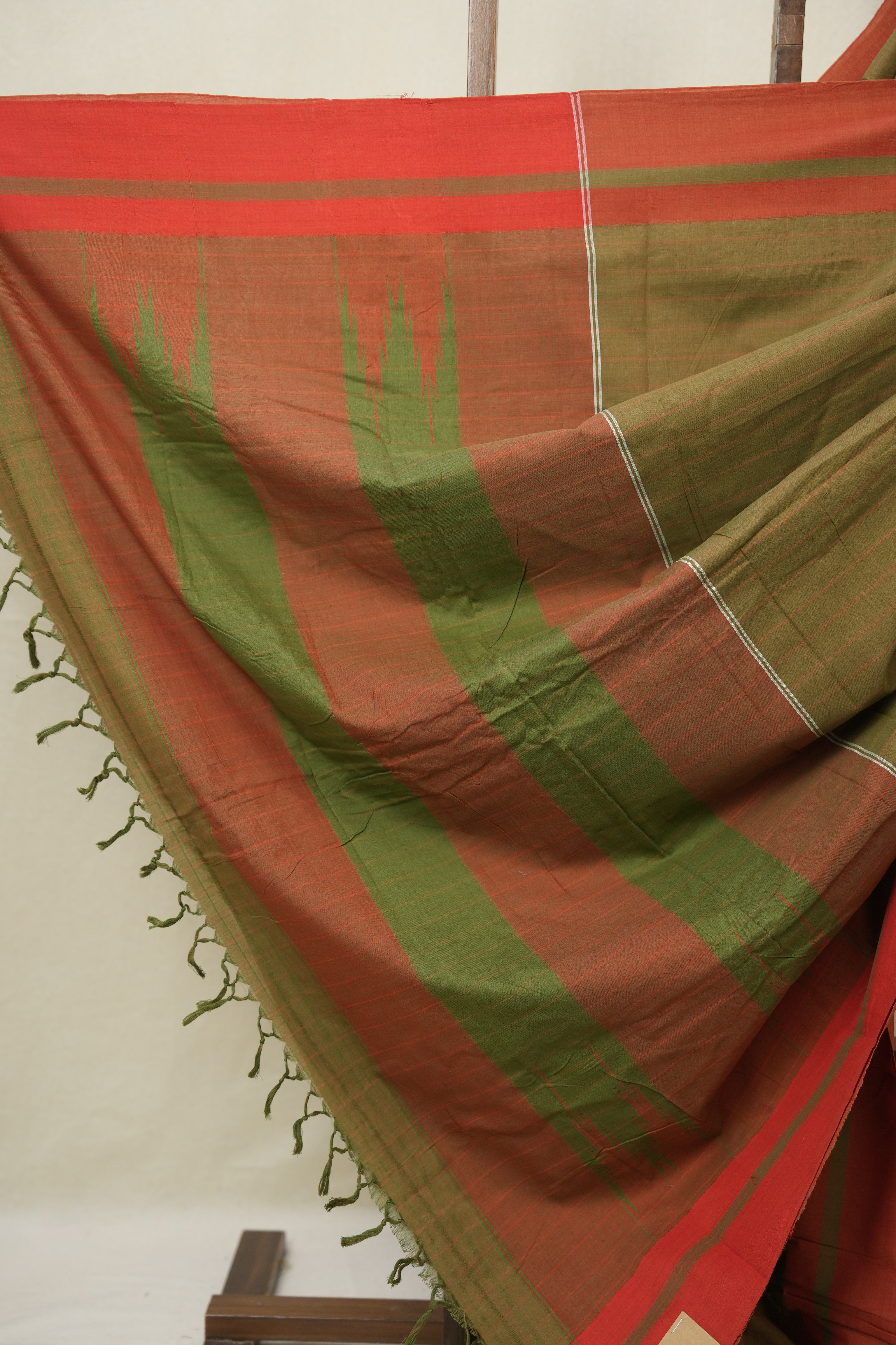 Brown Cotton Ilkal Saree - SRBCIS997