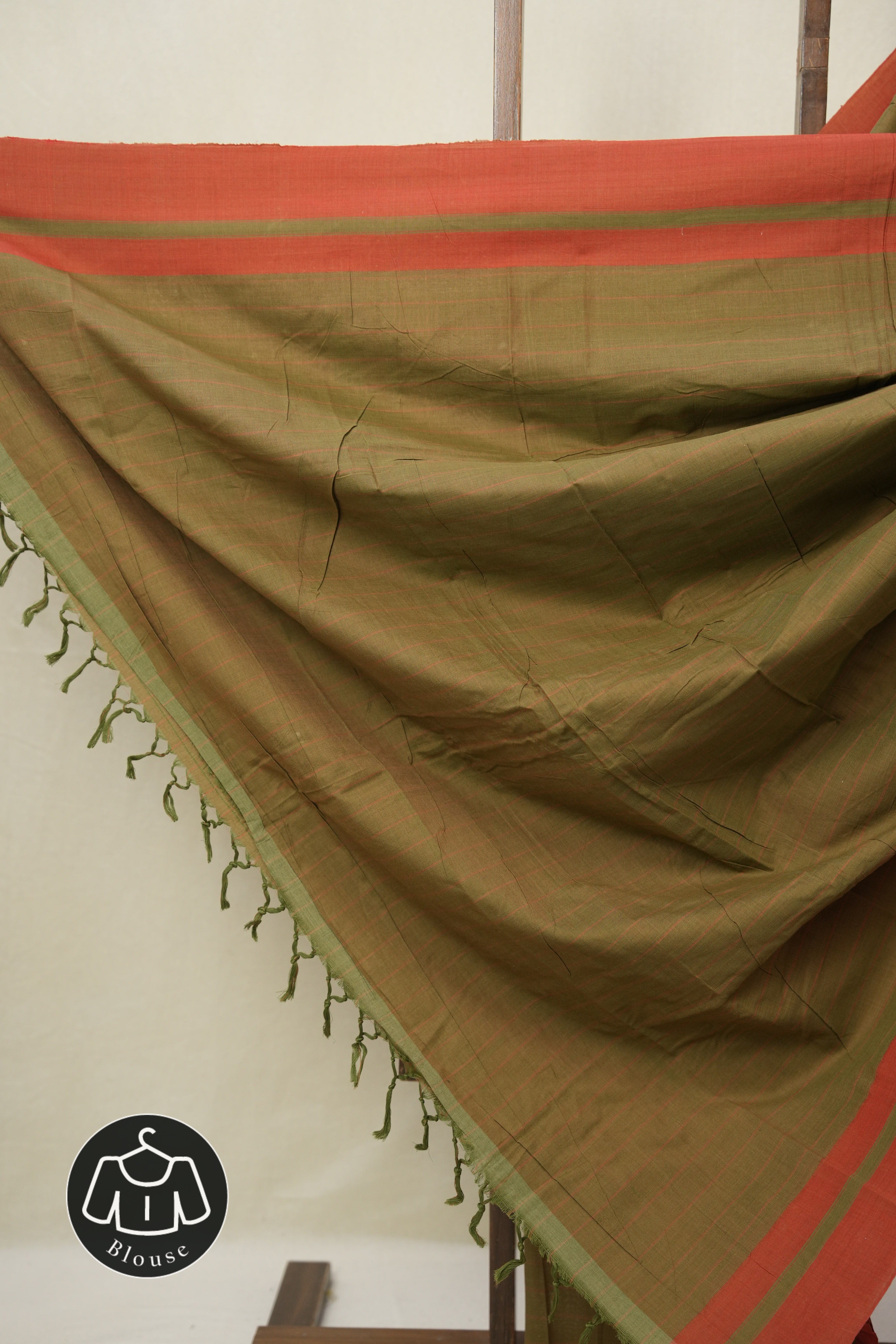 Brown Cotton Ilkal Saree - SRBCIS997