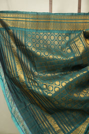 Moss Green Gadwal Cotton Silk Saree - SRMGGCSS202