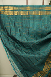 Moss Green Gadwal Cotton Silk Saree - SRMGGCSS202