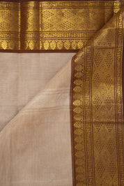 Sand Brown Kanchi Cotton Saree - SRSBKCS1284