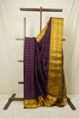 Purple Gadwal Cotton Silk Saree - SRPGCSS206