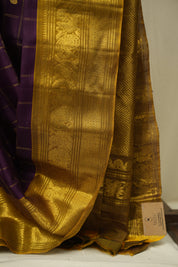 Purple Gadwal Cotton Silk Saree - SRPGCSS206