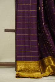 Purple Gadwal Cotton Silk Saree - SRPGCSS206