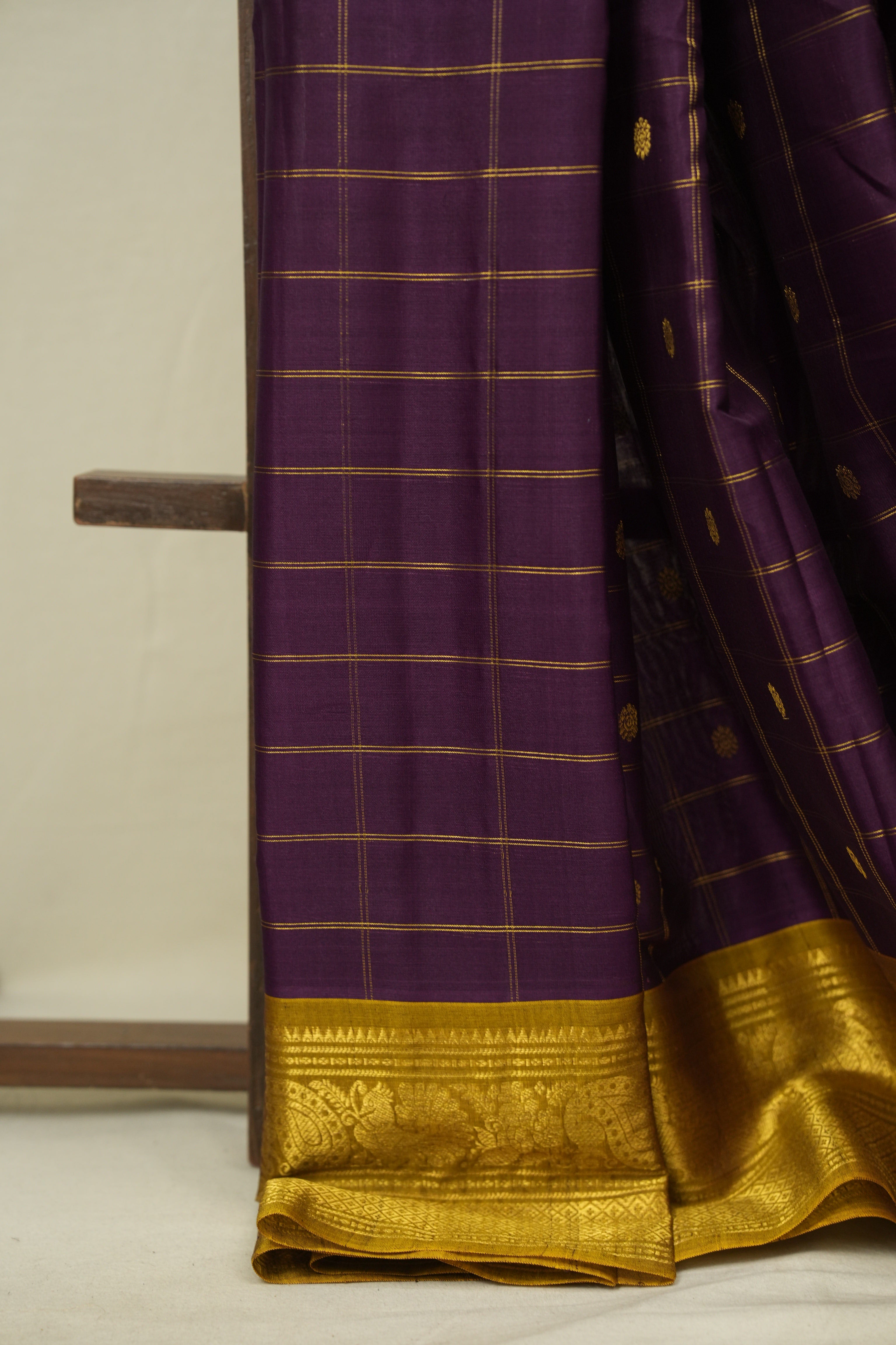 Purple Gadwal Cotton Silk Saree - SRPGCSS206
