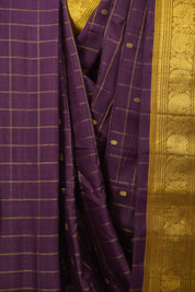 Purple Gadwal Cotton Silk Saree - SRPGCSS206