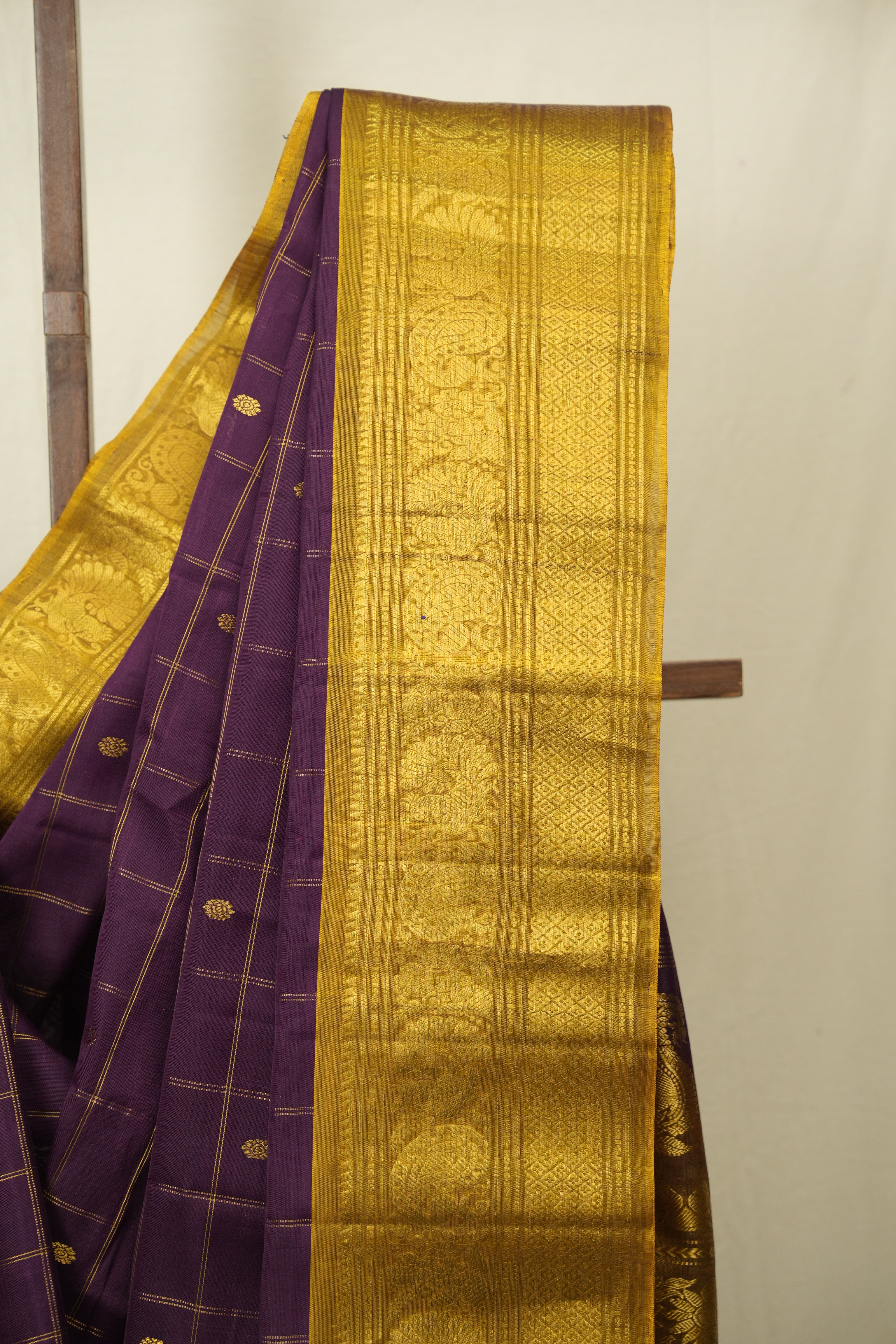 Purple Gadwal Cotton Silk Saree - SRPGCSS206