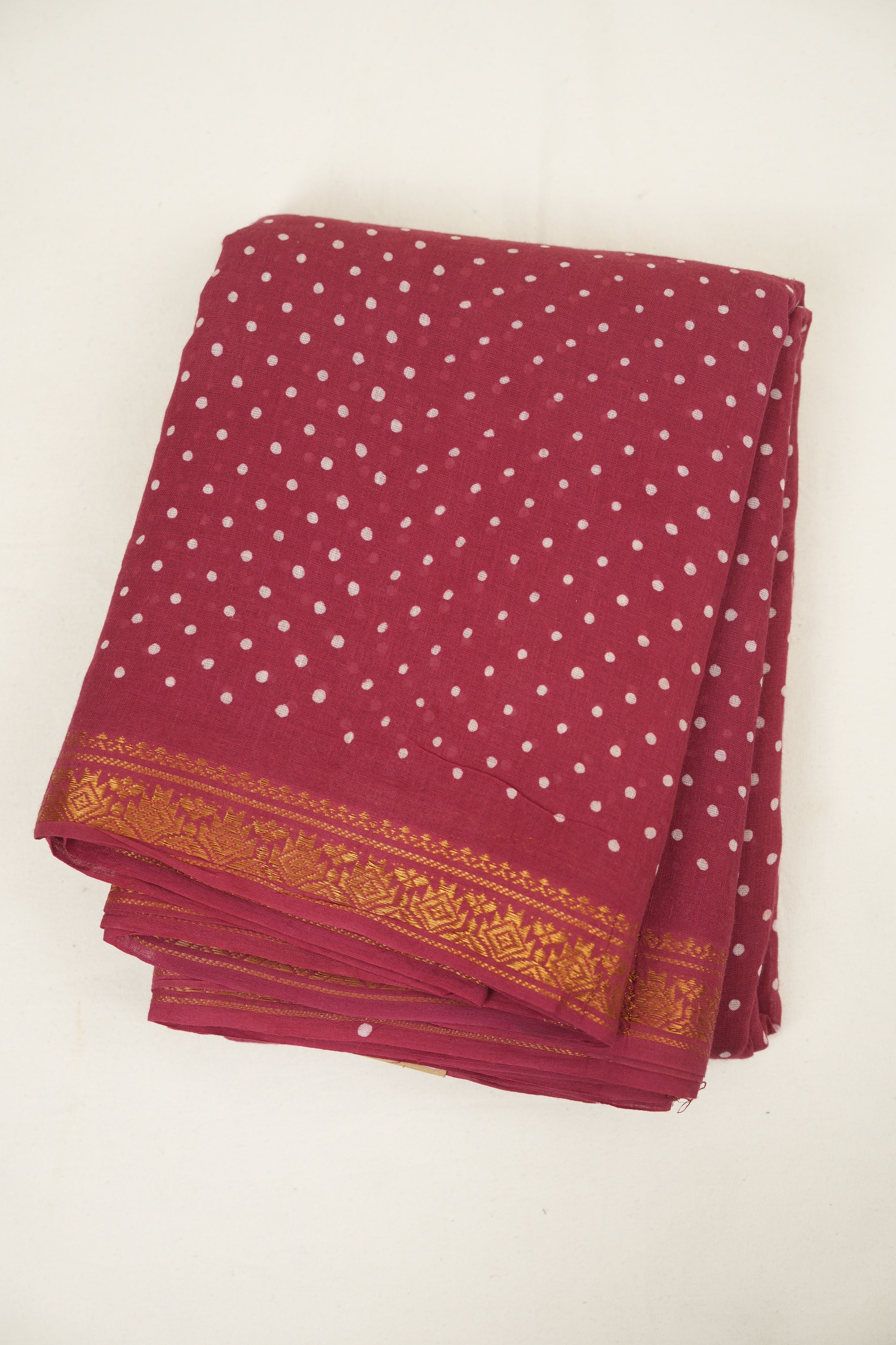 Magenta Sungudi Cotton Saree - SRMSCS263