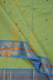Two Tone Green Kanchi Cotton Saree - SRTTGKCS1278