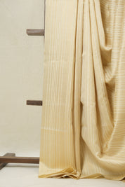 Cream Raw Silk Saree - SRCRSS968