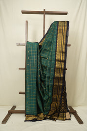 Green Gadwal Cotton Silk Saree - SRGGCSS201