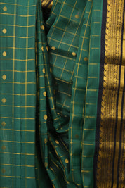 Green Gadwal Cotton Silk Saree - SRGGCSS201