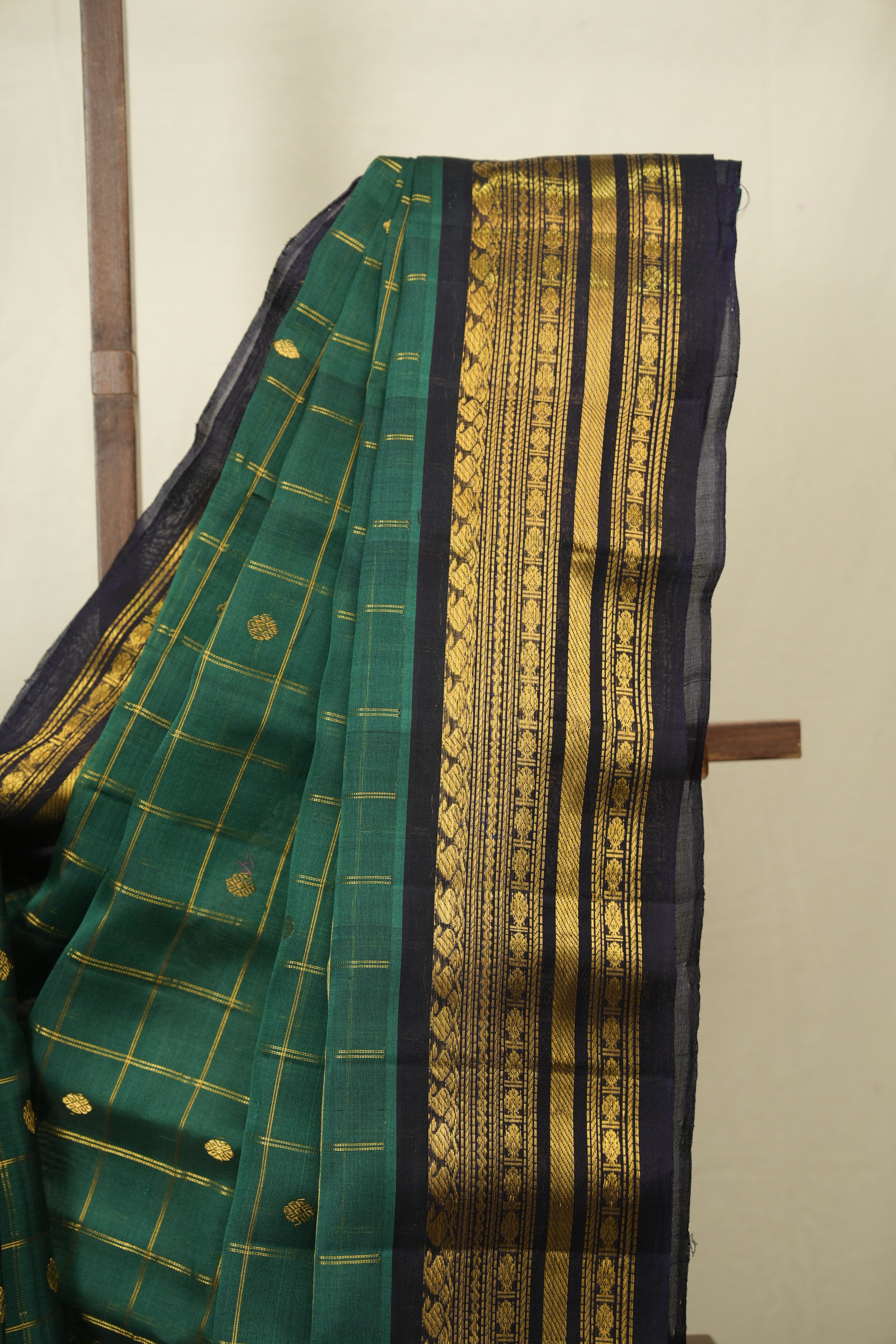 Green Gadwal Cotton Silk Saree - SRGGCSS201