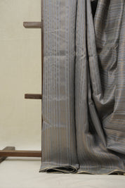 Ash Blue Raw Silk Saree - SRABRSS969