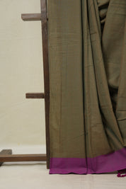 Two Tone Brown Cotton Ilkal Saree - SRTTBCIS974