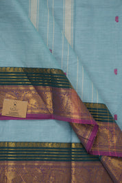 Sky Blue Kanchi Cotton Saree - SRSBKCS1285