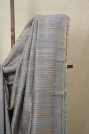 Ash Blue Raw Silk Saree - SRABRSS969