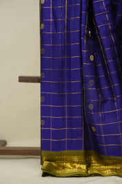 Royal Blue Gadwal Cotton Silk Saree - SRRBCGSS205