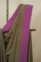 Two Tone Brown Cotton Ilkal Saree - SRTTBCIS974