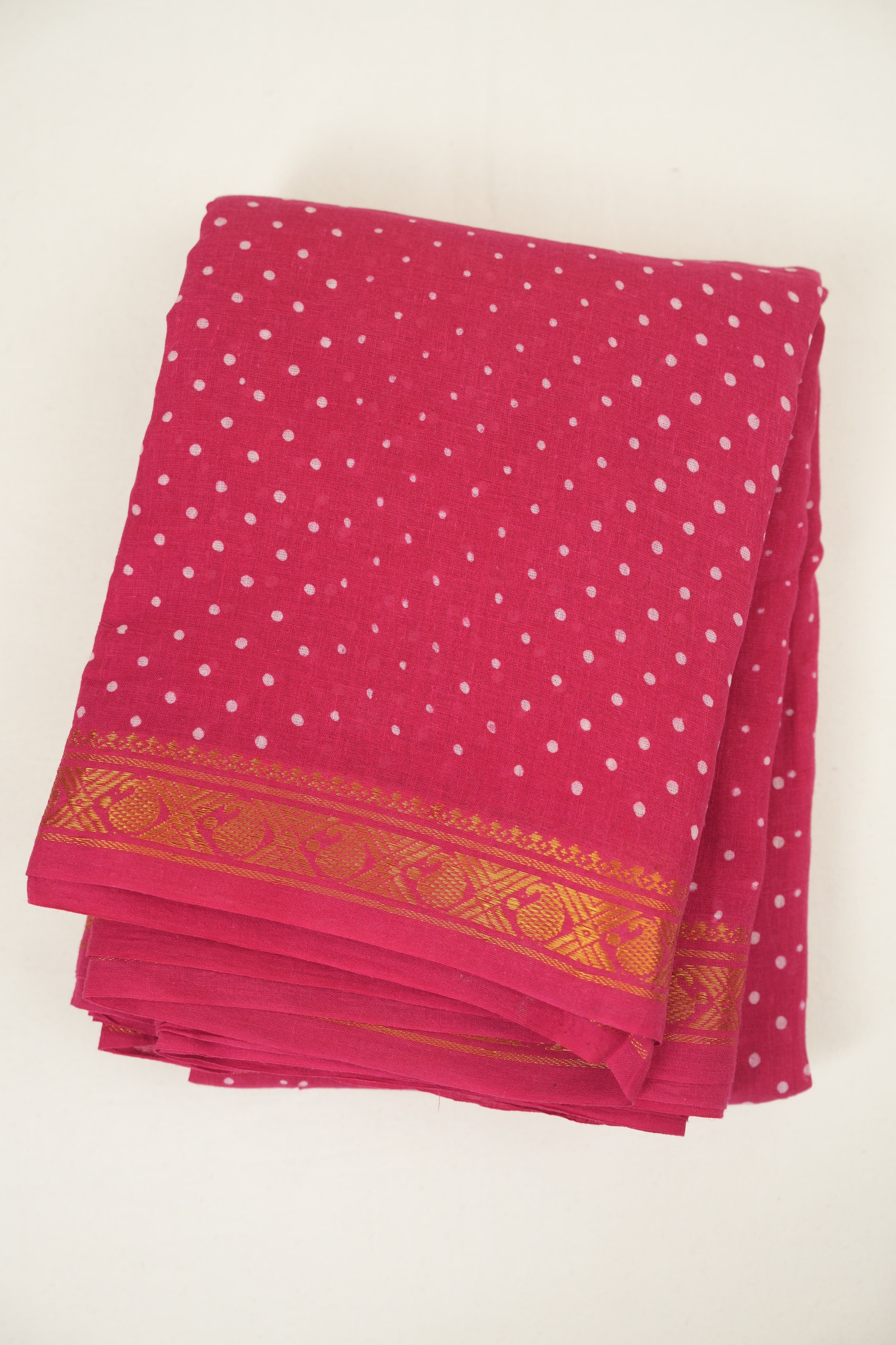 Pink Sungudi Cotton Saree - SRPSCS262