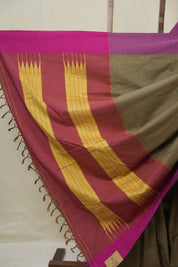 Two Tone Brown Cotton Ilkal Saree - SRTTBCIS974